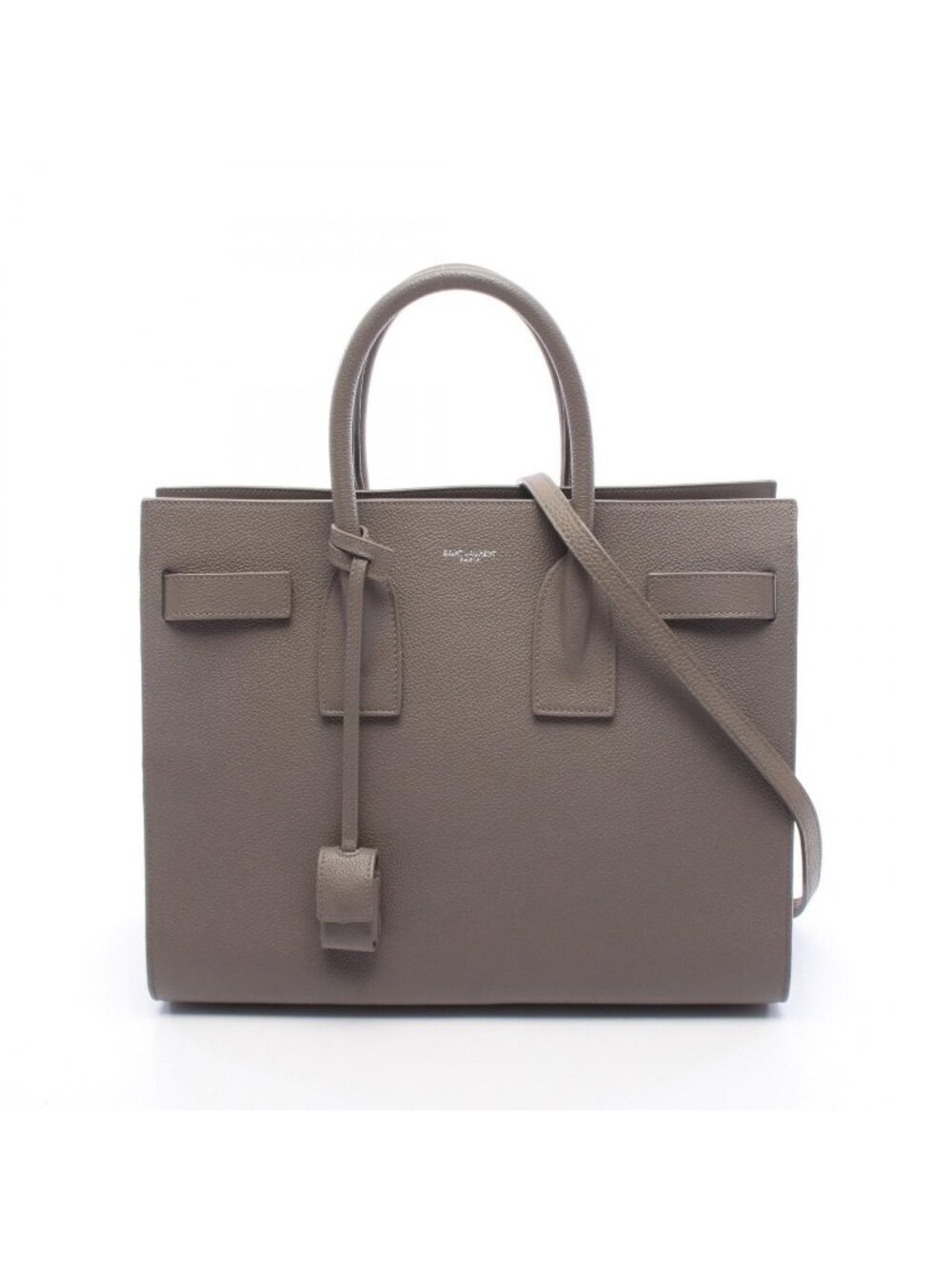 Saint Laurent Paris Handbag Sac de Jour Small 2-Way Greige Leather
